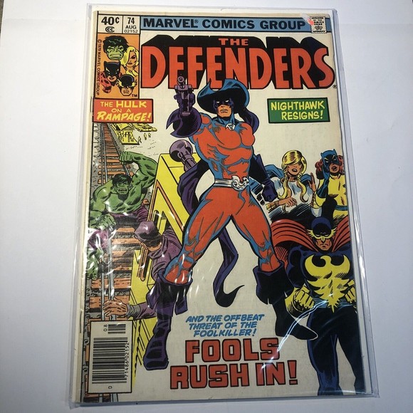 Defenders #74 Marvel Comics 1979 VF- Nighthawk Resigns Foolkiller Appearance - Picture 2 of 9